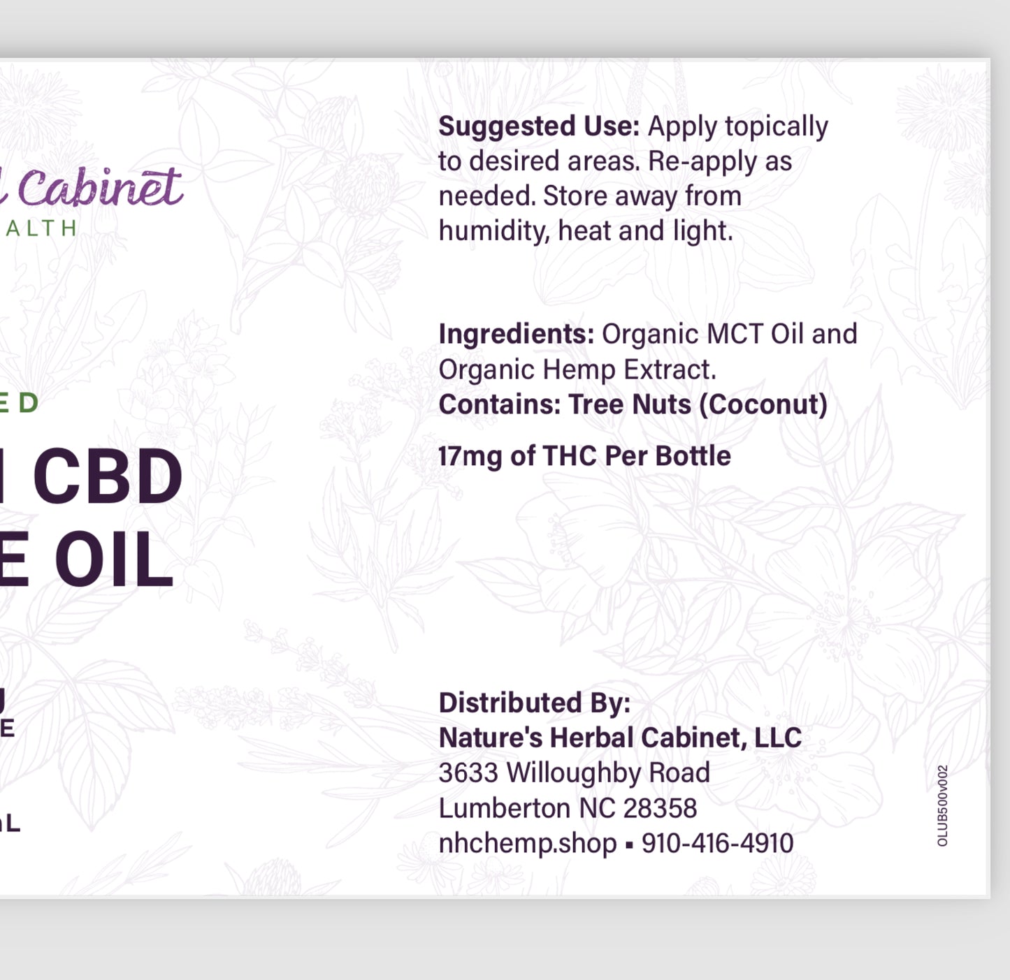Full Spectrum CBD & THC Massage Oil